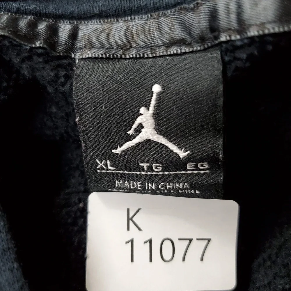 Air Jordan Men Jacket XL Black Varsity Hoodie Logo Jumpman Embroidered READ